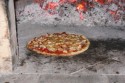 Pizza on the 700 degree hearth