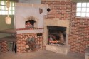 Combination fireplace and bake oven