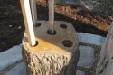 Top of the hard wood tool holder for the bake oven.