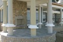 fieldstone gazebo and outdoor fireplacce